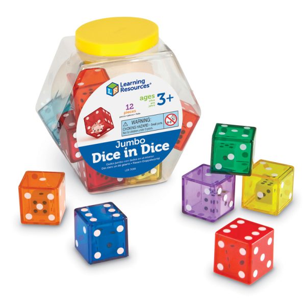 Jumbo Dice in Dice Jumbo Size Set, Pack of 12