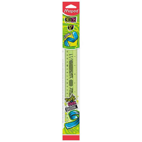 Twist'N Flex Ruler 12" / 30cm, Assorted Colors