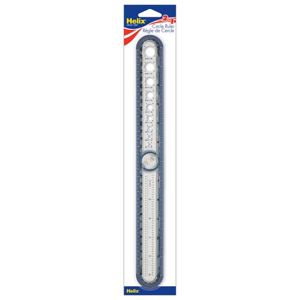 2-in-1 Circle Ruler Measuring & Compass Tool 12" / 30cm