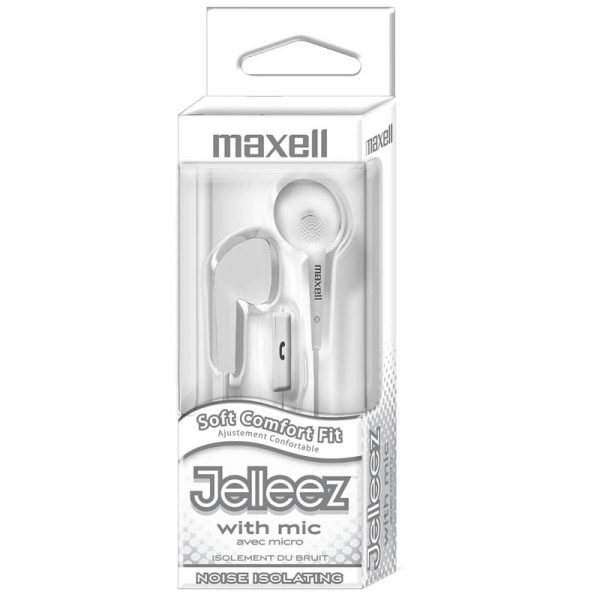 Jelleez™ Soft Earbuds with Mic, White