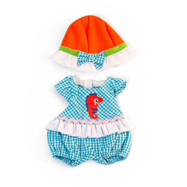 Doll Clothes, Fits 12-5/8" Dolls, Warm Weather Romper/Hat Set