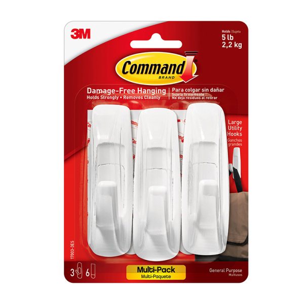 Command™ Large Utility Hooks Multi-Pack, 3 Count