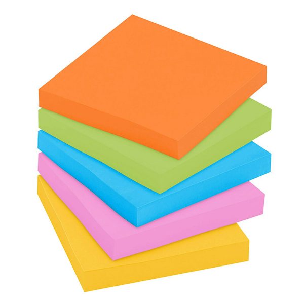 Super Sticky Notes, 3 in x 3 in, Energy Boost Collection, 70 Sheets/Pad, 24 Pads/Pack