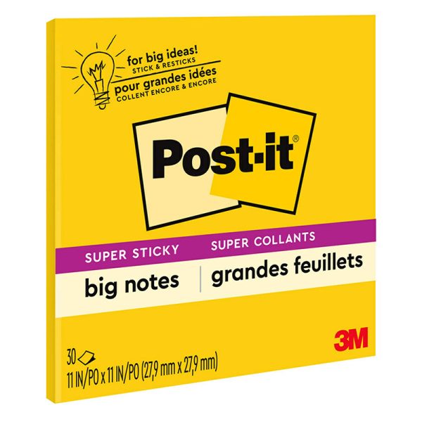 Super Sticky Big Note, 11 in. x 11 in., Yellow