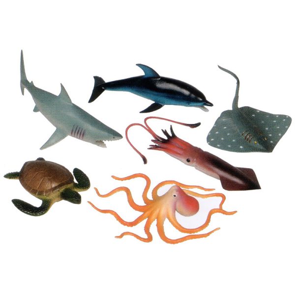 Ocean Animals Playset, Set of 6