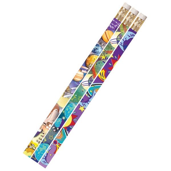 Galaxy Galore Motivational/Fun Pencils, Pack of 12