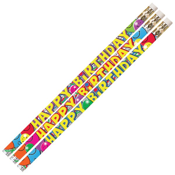 Birthday Bash Motivational/Fun Pencil, Pack of 12