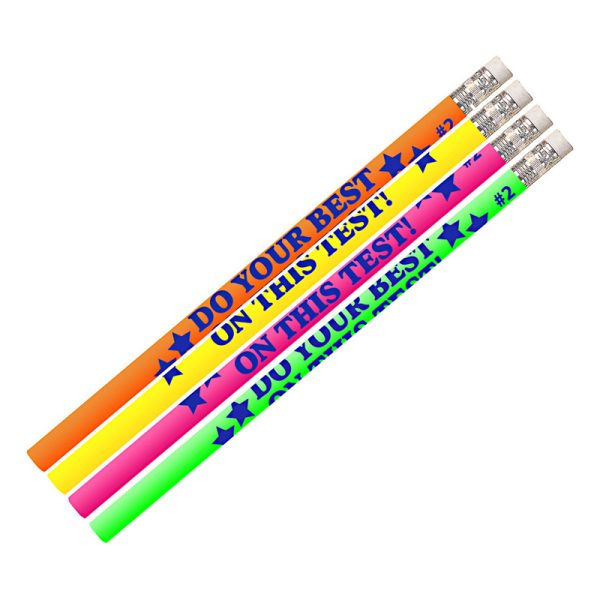 Do Your Best On The Test Motivational Pencils, 12 Per Pack, 12 Packs