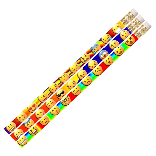 Emotion Icons Motivational Pencil, Pack of 12