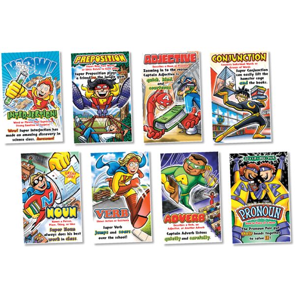 Parts of Speech Superheroes Bulletin Board Set