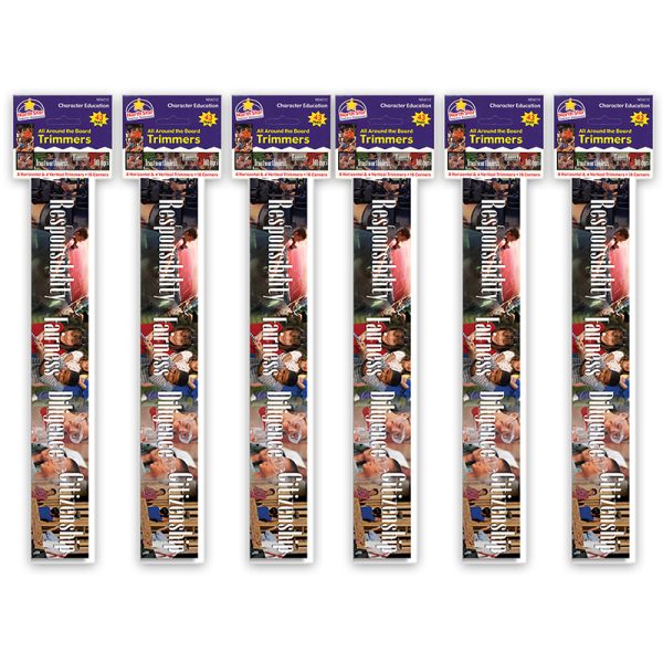 All Around the Board Trimmers, Character Education, 43 Feet Per Pack, 6 Packs