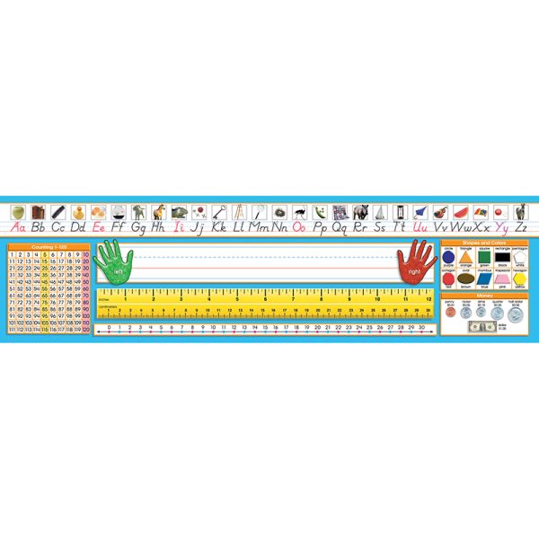 Primary Modern Manuscript Counting 1-120 Desk Plate, Pack of 36