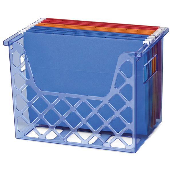 Blue Glacier™ Desktop File Organizer, Transparent Blue