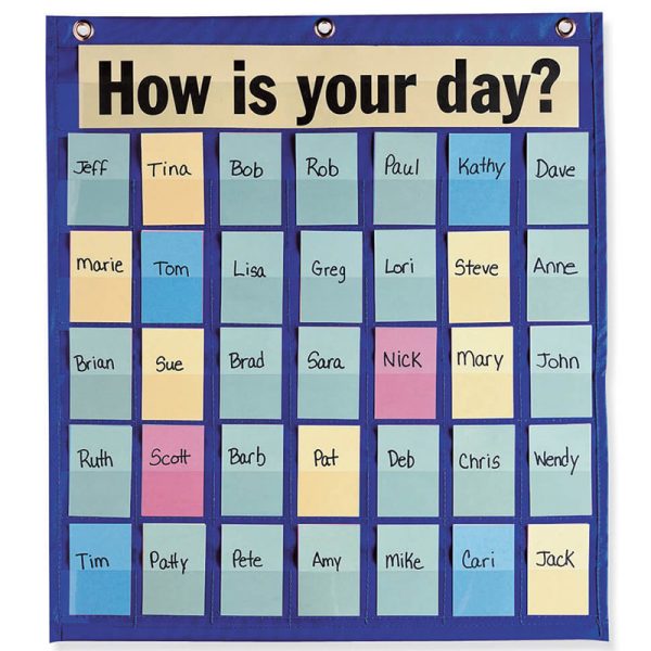 Behavioral Pocket Chart, Blue, 18-1/2" x 21", 1 Chart