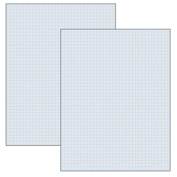 Graphing Paper, White, 1/4" Quadrille Ruled, 8-1/2" x 11", 500 Sheets Per Pack, 2 Packs