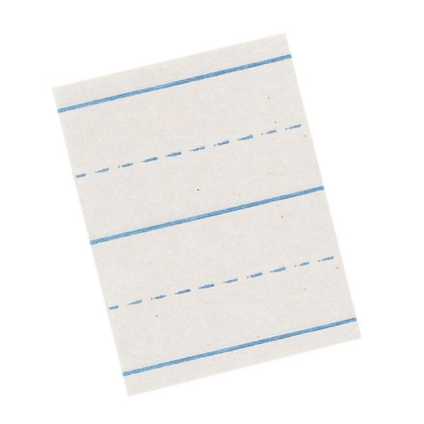 Newsprint Handwriting Paper, Picture Story, 7/8" x 7/16" Ruled Long, 18" x 12", 500 Sheets