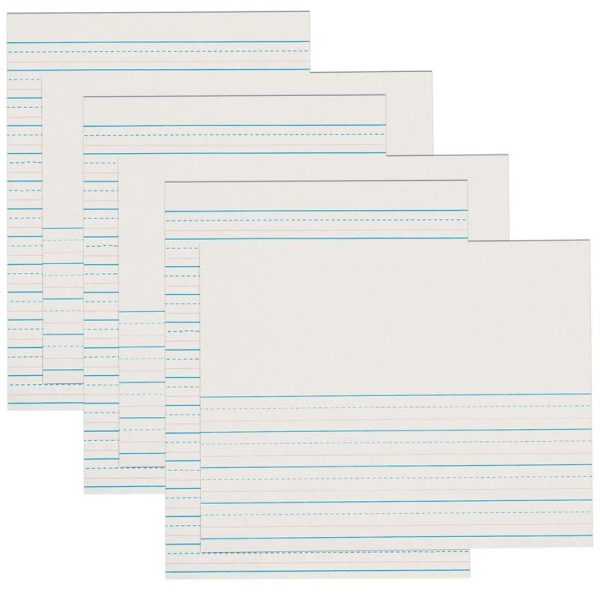 Newsprint Handwriting Paper, Skip-A-Line, Grades 2-3, 1/2" x 1/4" x 1/4" Ruled Short, 8-1/2" x 11", 500 Sheets Per Pack, 3 Packs