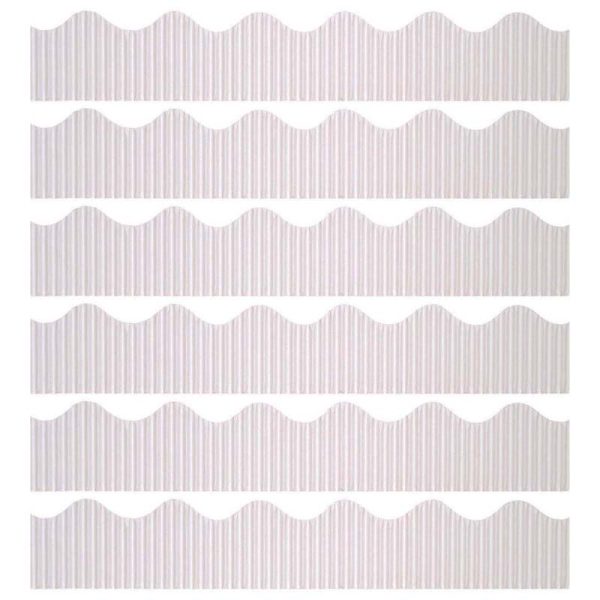 Decorative Border, White, 2-1/4" x 50', 6 Rolls