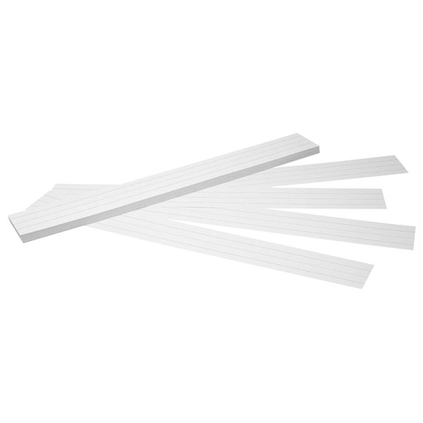 Sentence Strips, White, 1-1/2" Ruled, 3" x 24", 100 Strips