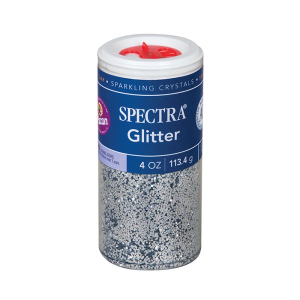 Glitter, Silver, 4 oz., 1 Jar