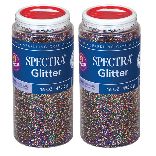 Glitter, Multicolor, 1 lb. Per Jar, 2 Jars