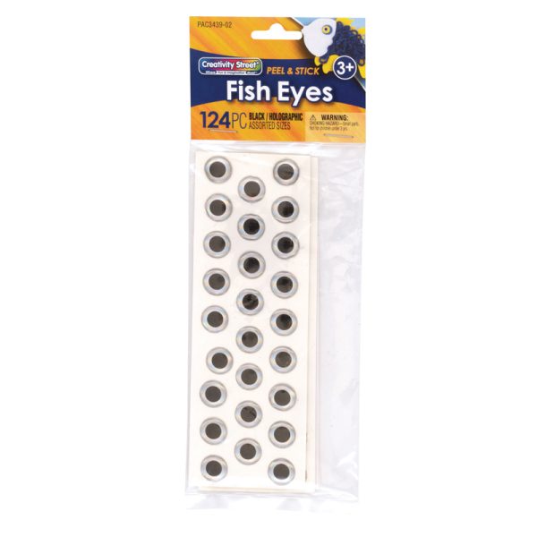 Fish Eyes, Holographic, Assorted Sizes, 124 Pieces