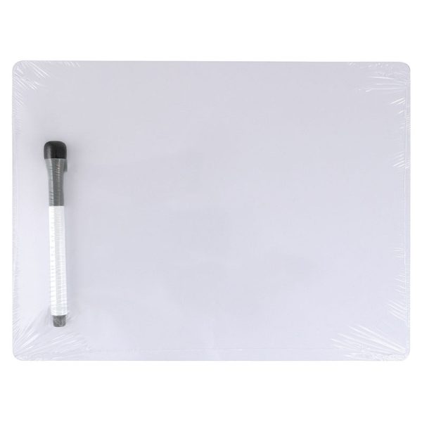 Dry Erase Whiteboard, 1-Sided, Plain, with Marker/Eraser, 9" x 12"