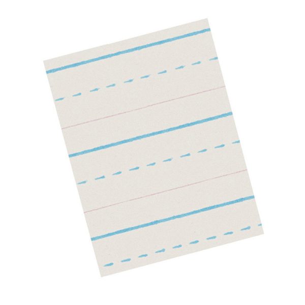 Newsprint Handwriting Paper, Dotted Midline, Grade 2, 1/2" x 1/4" x 1/4" ruled Long, 10.5" x 8", 500 Sheets