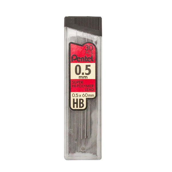 HB Super Hi-Polymer Leads, 0.5mm, Black, 30 leads