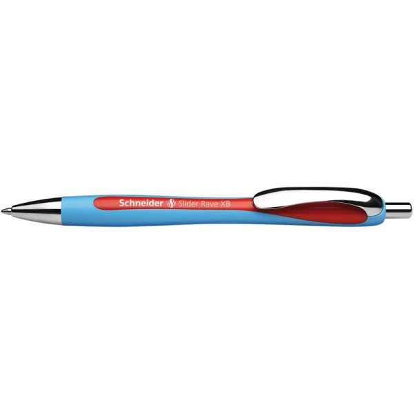 Slider Rave XB Refillable + Retractable Ballpoint Pen, 1.4 mm, Red Ink, Single Pen