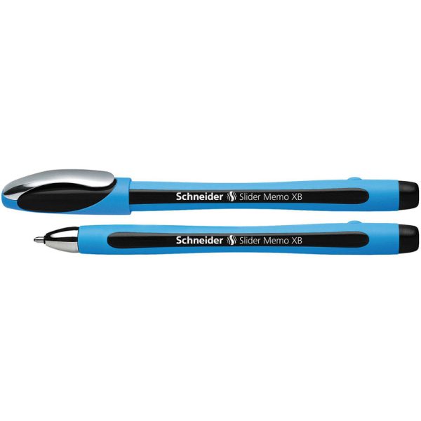 Slider Memo XB Ballpoint Pen, 1.4 mm, Black Ink, Single Pen