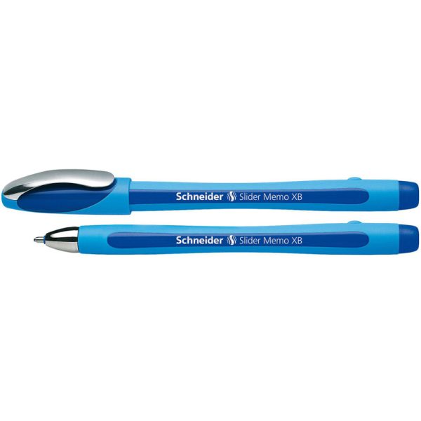 Slider Memo XB Ballpoint Pen, 1.4 mm, Blue Ink, Single Pen