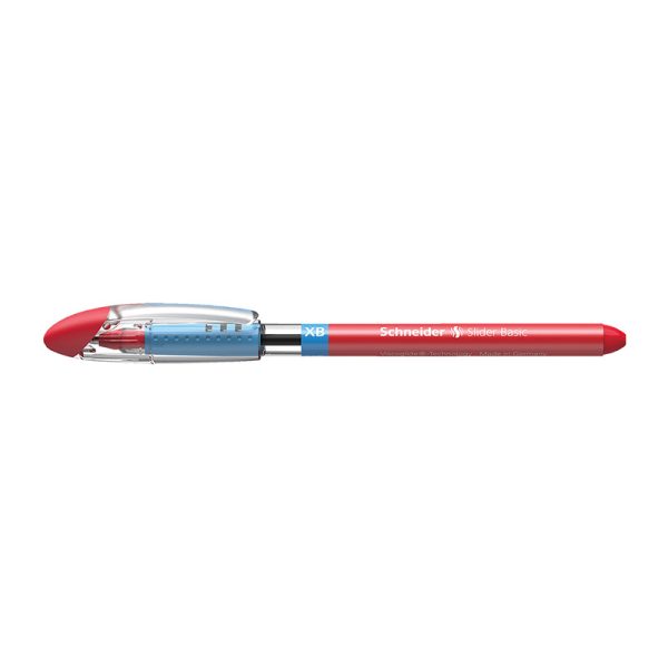 Slider Basic XB Ballpoint Pen, 1.4 mm, Red Ink, Single Pen