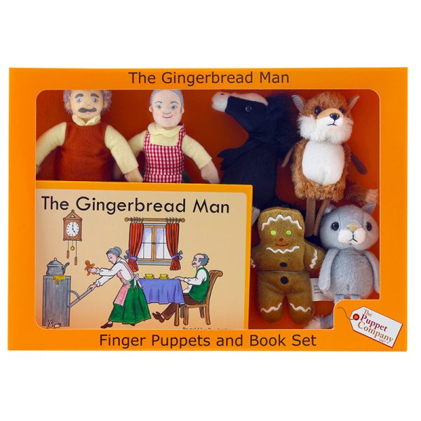 The Gingerbread Boy Finger Puppets and Book Set