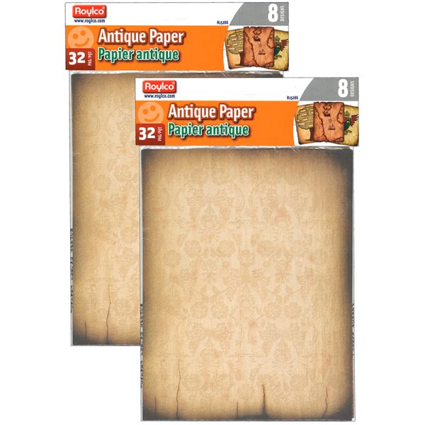 Antique Paper, 8-1/2" x 11", 32 Sheets Per Pack, 2 Packs