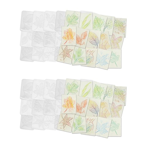 Leaf Rubbing Plates, 16 Per Pack, 2 Packs