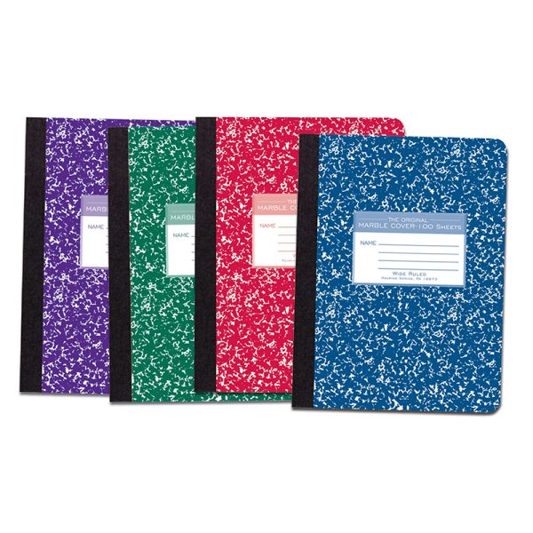 Marble Composition Book, Assorted Colors