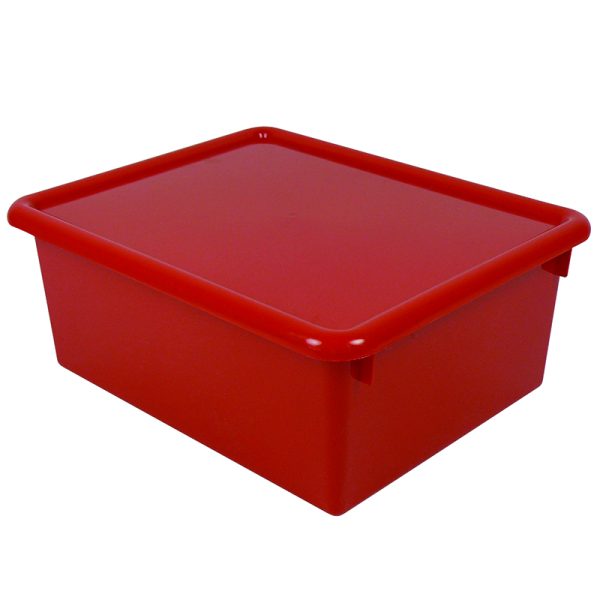 Stowaway® 5" Letter Box with Lid, Red