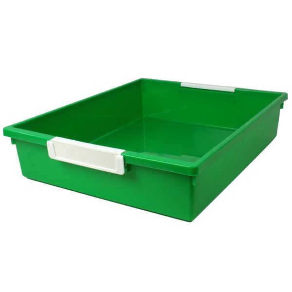 Tattle® Tray with Label Holder, 6 QT, Green