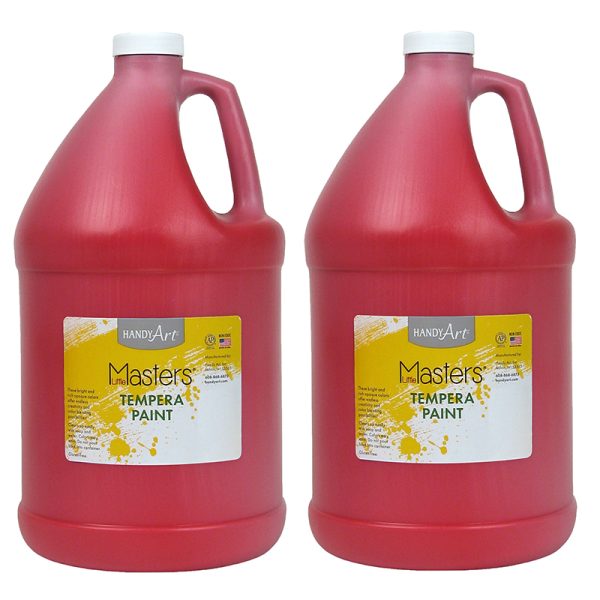 Little Masters® Tempera Paint, Red, Gallon, Pack of 2