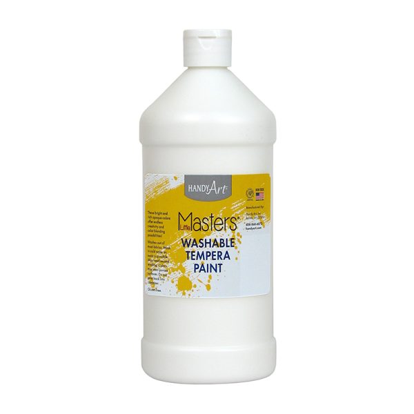 Little Masters® Washable Tempera Paint, White, 32 oz.