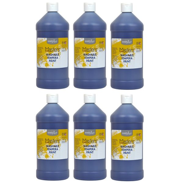 Little Masters® Washable Tempera Paint, Violet, 32 oz., Pack of 6