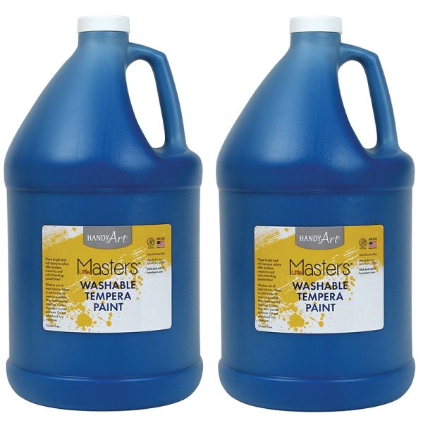 Little Masters® Washable Tempera Paint, Blue, Gallon, Pack of 2