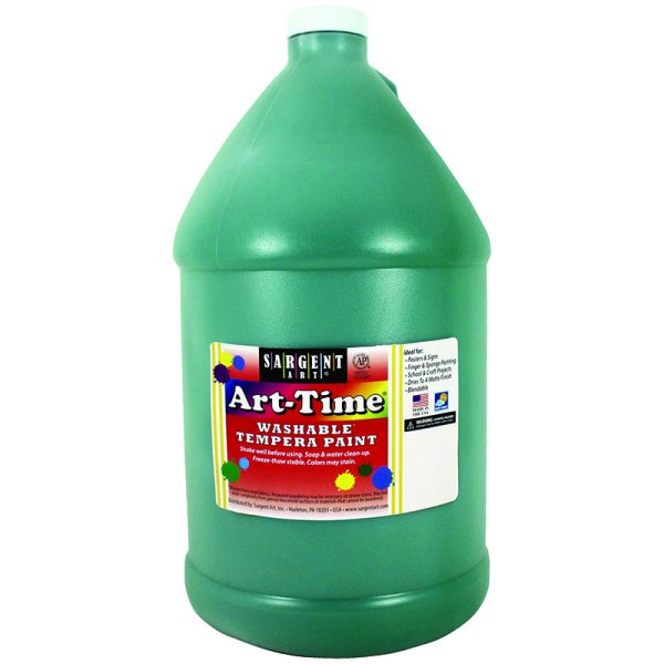 Art-Time® Washable Tempera Paint, Green, Gallon