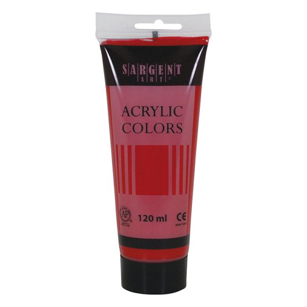 Acrylic Paint Tube, 120 ml, Naptholene Carmine