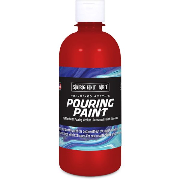 Acrylic Pouring Paint, 16 oz., Rubine Red