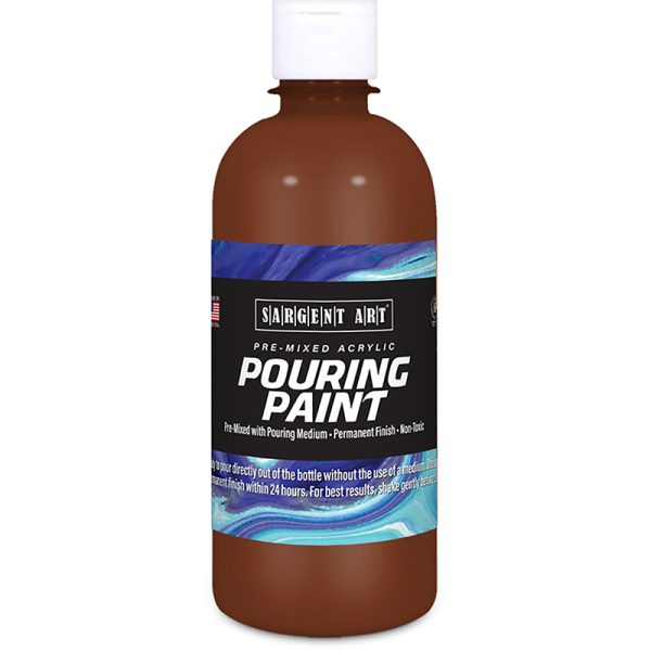 Acrylic Pouring Paint, 16 oz., Burnt Umber