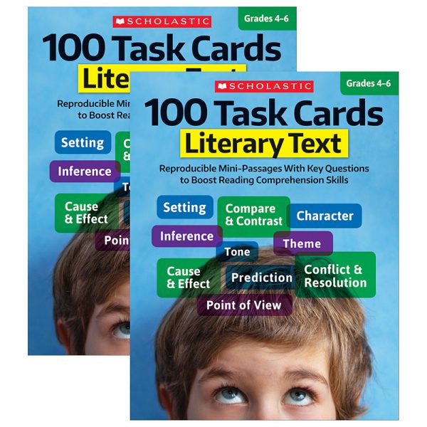 100 Task Cards: Literary Text Book, Grade 4-6, Pack of 2