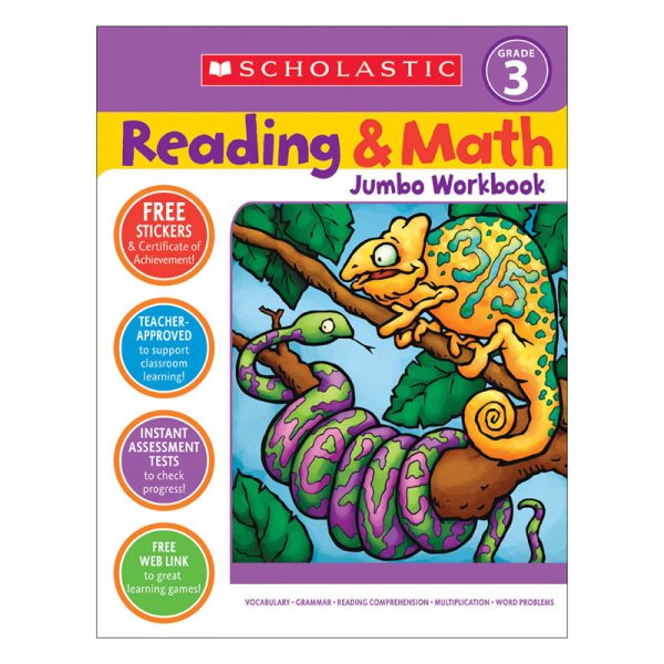 Reading & Math Jumbo Workbook: Grade 3