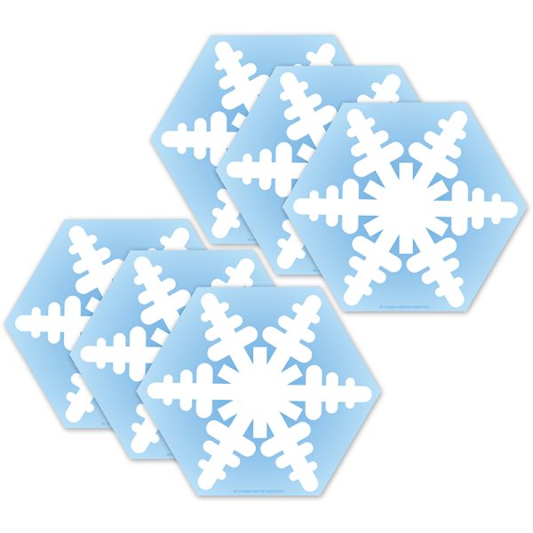 Creative Shapes Notepad, Snowflake, Large, Pack of 6